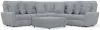 Jackson Furniture Industries 633/66/68/67/628-18 Jackson Furniture Industries 633/66/68/67/628-18 Majesty - 3 Piece Deep Seating Power Reclining Sectional With 1 Castered Cocktail Ottoman - Shark