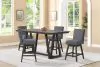 New Classic 45-4125S-DG4C New Classic 45-4125S-DG4C High Line - Counter Table & 4 Swivel Counter Chairs - Gray