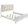 Coaster Fine Furniture 224961KW-S4 Marmore - 4 Piece California King Bedroom Set - White