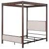 Coaster Fine Furniture 360331KE Zimmerlee - Metal Eastern King Canopy Bed - Rust Brown