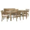 Coaster Fine Furniture 108931-S7W Arini - 7 Piece Extension Leaf Dining Table Set - Sand Wash