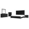 New Classic 00-B1891-25C New Classic 00-B1891-25C Ava - 6/0 Western King 5 Piece Bedroom Set (Bed & Dresser & Mirror & Chest & Nightstand) - Black