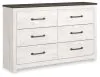 Ashley Furniture B1190-31 Gerridan - Six Drawer Dresser - White / Gray