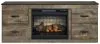 Ashley Furniture EW0446W8 Trinell - TV Stand With Electric Fireplace - Brown