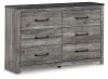 Ashley Furniture B1290-31 Bronyan - Six Drawer Dresser - Dark Gray