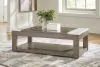Ashley Furniture T854-9 Loyaska - Lift Top Cocktail Table - Grayish Brown / White