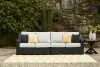 Ashley Furniture P792-854 Beachcroft - 2-Piece Outdoor Loveseat with Cushion - Black / Light Gray