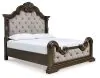 Ashley Furniture B947B4 Maylee - King Upholstered Bed - Dark Brown