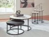 Ashley Furniture T161-14 Jusmour - Occasional Nesting Table (Set of 4) - Black / White