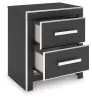 Ashley Furniture PCB3380-92 Zuraleus - Two Drawer Night Stand - Black