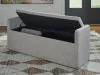 Ashley Furniture D841-00 Galliden - Large Upholstered Dining Room Bench - Beige