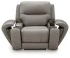 Ashley Furniture PCU1370013A Real Moments - Power Recliner With Audio Seating - Ash