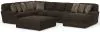Jackson Furniture Industries 4376/62/76/30/28-49 Mammoth - 3 Piece Sectional With Cocktail Ottoman (RSF Chaise) - Chocolate