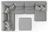 Jackson Furniture Industries 3480/62/30/76/28-18 Titan - 3 Piece Sectional With Comfort Coil Seating, 9 Included Accent Pillows And 1 Included Cocktail Ottoman (Right Side Facing Chaise) - Moonstruck