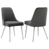 CoasterEssence 191442 Cabianca - Upholstered Dining Side Chair (Set of 2) - Gray