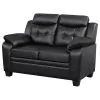 CoasterEveryday 506552 Finley - Upholstered Padded Arm Tufted Loveseat - Black
