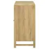 CoasterEssence 953556 Zamora - 3-Door Wood Accent Cabinet With Woven Cane - Natural