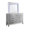New Classic 00-9698S-DM New Classic 00-9698S-DM Valentino - 2 Piece Dresser & Mirror - Silver