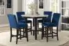 New Classic 41-400-BLC4C New Classic 41-400-BLC4C Celeste - Round Counter Table & 4 Chairs - Blue