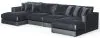 Jackson Furniture Industries 2245/75/31/76-23 Jackson Furniture Industries 2245/75/31/76-23 Remington - 4 Piece Modular Double Chaise Sectional - Slate