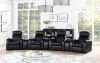CoasterEssence 600002 Cyrus - Upholstered Home Theater Storage Wedge Console - Black