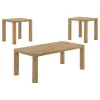 Coaster Fine Furniture 710868-S3 Castlewood - 3 Piece Cocktail Coffee Table Set - Washed Oak