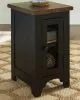 Ashley Furniture T468-7 Valebeck - Chair Side End Table - Black / Brown