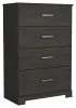 Ashley Furniture B2589-44 Belachime - Four Drawer Chest - Charcoal