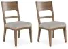 Ashley Furniture D974-01 Cabalynn - Dining Uph Side Chair (Set of 2) - Oatmeal / Light Brown