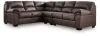 Ashley Furniture PC27705S4 Ashley Furniture PC27705S4 WillowBend - 3-Piece Sectional With LAF Sofa With Corner Wedge - Umber
