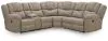 Ashley Furniture PC69205S1 Ashley Furniture PC69205S1 Pearce-Pike - 3-Piece Reclining Sectional With LAF Reclining Loveseat With Console - Birch