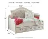 Ashley Furniture B743B15 Realyn - Twin Day Bed With Storage - Chipped White