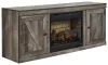 Ashley Furniture EW0440W7 Wynnlow - TV Stand With Faux Firebrick Fireplace Insert - Gray