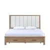 New Classic 00-B2123S-100 Anika - Storage 6/6 Eastern King Bed Only - White / Natural