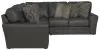 Jackson Furniture Industries 4378/42/62-28 Jackson Furniture Industries 4378/42/62-28 Denali - 2 Piece Italian Leather Match Sectional With 8 Included Accent Pillows - Steel