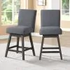 New Classic D4125-28-GRY High Line - Swivel Counter Chair (Set of 2) - Gray