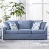 New Classic U1270-30-BLU Sylvie - Sofa With 4 Accent Pillows - Slate Blue