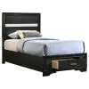 CoasterEveryday 206361T Miranda - Wood Twin Storage Panel Bed - Black
