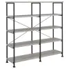CoasterEveryday 801544 Analiese - 4-Shelf Double Bookshelf - Gray Driftwood