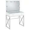 Coaster Fine Furniture 936164 Eliza - Vanity Set With Lighting & Stool - White And Chrome
