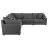Coaster Fine Furniture 551681-SET Sasha - 6 Piece Upholstered Modular Sectional - Barely Black