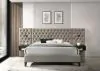 Coaster Fine Furniture 300833Q Marley - Upholstered Queen Platform Bed With Headboard Panels - Light Brown And Walnut