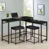 Coaster Fine Furniture 182724 Hawes - 4 Piece Multipurpose Counter Height Table Set - Black