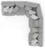 Jackson Furniture Industries 619/34/38/39/35/36/37-18 Jackson Furniture Industries 619/34/38/39/35/36/37-18 Abraxas - 6 Piece Upholstered Reclining Sectional With 3 Power Reclining Seats And Storage Console - Moonstruck