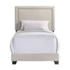 Intercon UB-BR-ZONTWN-FOG-C Intercon UB-BR-ZONTWN-FOG-C Zion - Upholstered Twin Bed - Fog