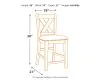 Ashley Furniture D388-124 Caitbrook - Upholstered Barstool (Set of 2) - Gray