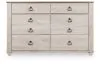 Ashley Furniture B267-31 Willowton - Six Drawer Dresser - Brown / Beige / White
