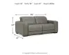 Ashley Furniture U94202S10 Ashley Furniture U94202S10 Correze - 2-Piece Power Reclining Sectional - Gray