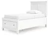 Ashley Furniture B680B24 Ashley Furniture B680B24 Fortman - Twin Panel Storage Bed - White