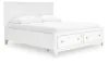 Ashley Furniture B680B23 Ashley Furniture B680B23 Fortman - California King Panel Storage Bed - White